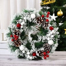 Large Snowy Christmas Wreath