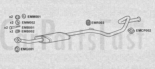 Expg3016 exhaust middle - expg3016,