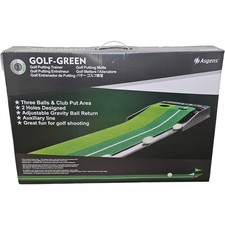 *NEW* ASGENS Golf Putting Trainer Matt w Ball Return & Three Practice Balls SE