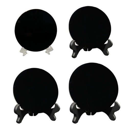 Black obsidian scrying - black, mirror