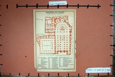 Original Old Antique Print Map