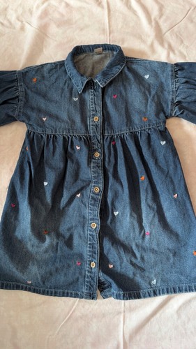 Girls denim dress with - denim,