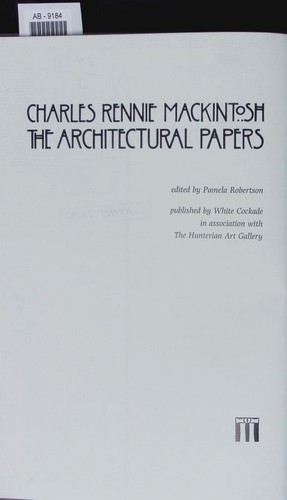 Charles rene mackintosh the - charles,