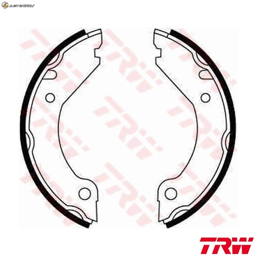 Brake shoe set parking brake