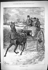 Original Old Antique Print