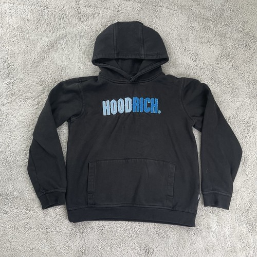 Hoodrich black logo hoodie - hoodrich,