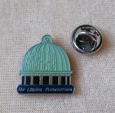 Vintage London Planetarium Badge Lapel Pin Souvenir Space Astronomy Metal UK