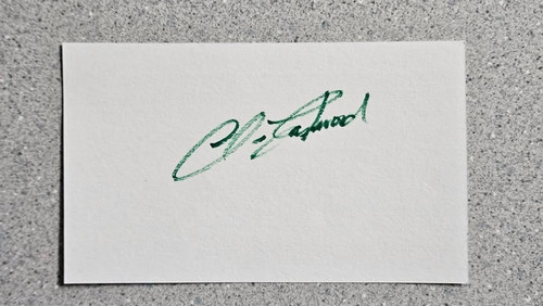 Clint eastwood signed 3x5 - clint,