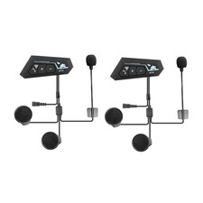 2 Set Motorcycle 5.0 Bluetooth Helmet Intercom Universal Pairing Earphone1631