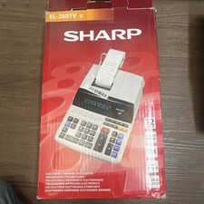 Sharp EL2607V 12-Digit Printing Calculator | Dual Colour Printing | Tax Calculat