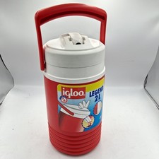 Vintage Igloo Cooler Drinks Flask Bottle with Handle Drinking Water Red Camping