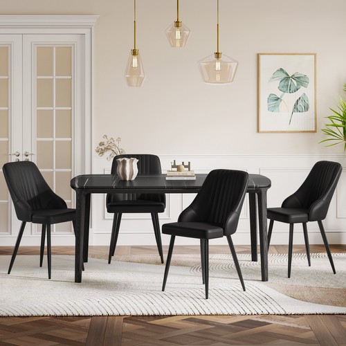 Dining chairs pcs faux - chairs, 2/4