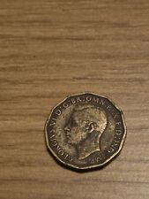 Original Great Britain 1942 Three Pence / Threepence Coin - King George VI