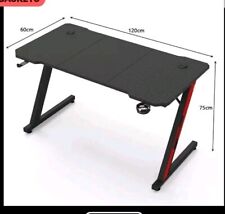 Flamaker 120 cm Gaming Desk Computer Table Home Office Desk with Cup Holder