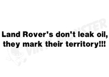Land Rover's don't leak oil