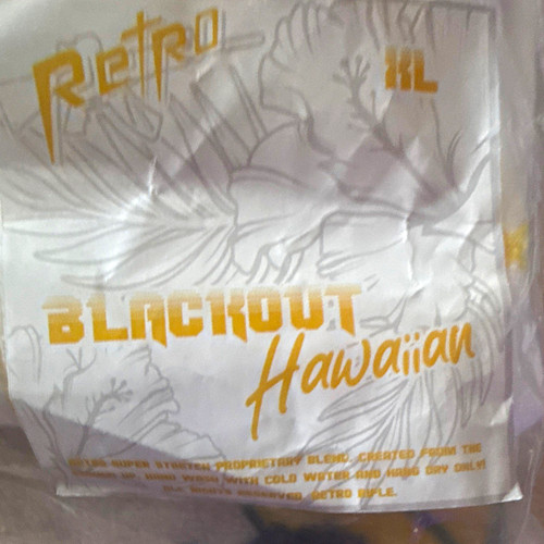 Retro blackout hawaiian men - blackout,