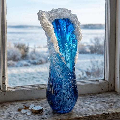 Art wavy ocean - wavy, resin