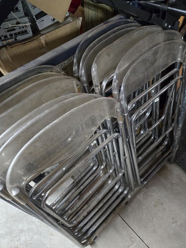 Mid century lucite chrome - 13, &