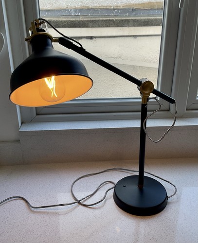 Ikea ranarp black desk - desk, lamp