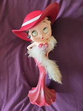 Glamourous Betty Boop Figurine with Red Glitter Dress & Boa - Large 30cm 2015
