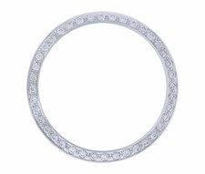 CREATED DIAMOND BEZEL FOR 34MM ROLEX DATE 1500,1501,1505 15000,15037,15200 WHITE