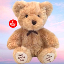 Personalised beige teddy bear - personalised,