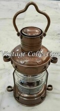 Antique Brass Anchor Oil Lamp