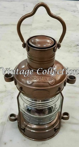 Antique brass anchor oil - antique, lamp