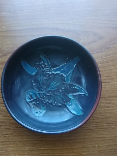 Moorcroft footed bowl flambe - footed,