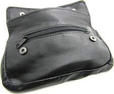 Leather tobacco pouch black - tobacco,