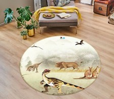 3D Dinosaur Lion NA71 Game Rug