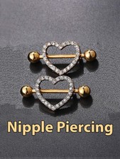 New gold heart double layer - new,
