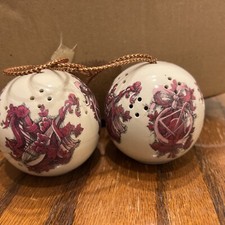 2-Porcelain Pomander Hanging