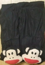 Black PAUL FRANK Baby MONKEY Adult FOOTED Fleece Pajamas Medium One Piece NEW
