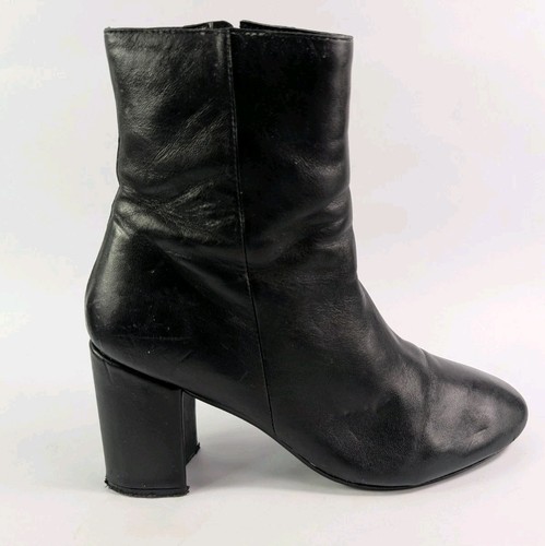 Topshop black leather high - black,
