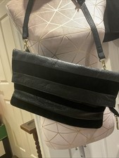 TOPSHOP BLACK LEATHER AND