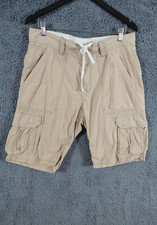 ONeill Shorts Mens W32 Beige Tan Cargo Surf Skate Board Drawtsring Combat Y2K