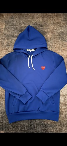 Cdg hoodie blue size large - -,