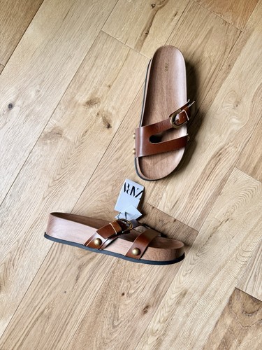 Zara brown leather strap - zara,