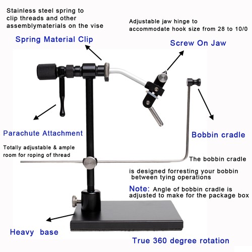 Rotary fly tying vise - fly,