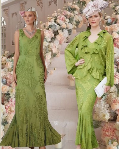 Ann harvey long dress green - harvey,