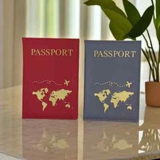 Passport cover New World Map design Holder Travel Case Protector UK SELLER