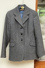 Caldene dark green tweed jacket, unworn, size 10, drycleaned ready for new home.