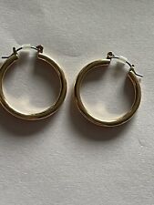 Primark  Medium Size Gold Coloured Hoop Earrings Bloggers Favourite Pierced Ears