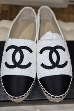 chanel espadrilles White Tweed
