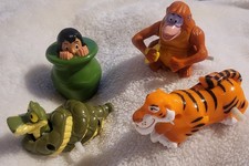 1989 McDonalds Disney Jungle Book Toys, Mowgli, King Louie, Kaa, Shere Khan