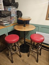 X2 Bar Stools And Table Man Cave