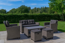 Garden Furniture Set CAMBRIDGE Rattan Sofa Table Chairs Cushions UK Stock - SALE