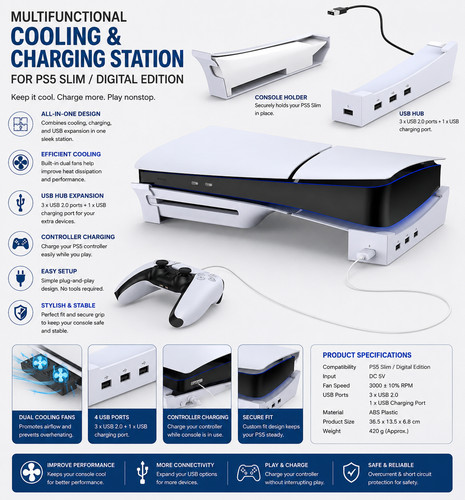 Horizontal charging base - horizontal, stand