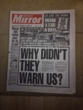 Daily Mirror October 17th 1987